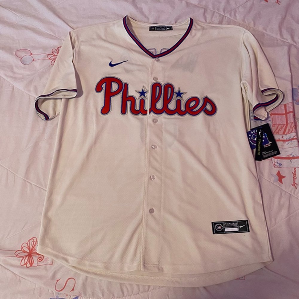 Cream Philadelphia Phillies Baseball Jersey #3 Bryce Harper Jersey Nike MLB